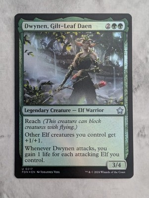 Dwynen, Gilt-Leaf Daen (Foil) MTG FDN Foundations | Legendary Elf Warrior Lord