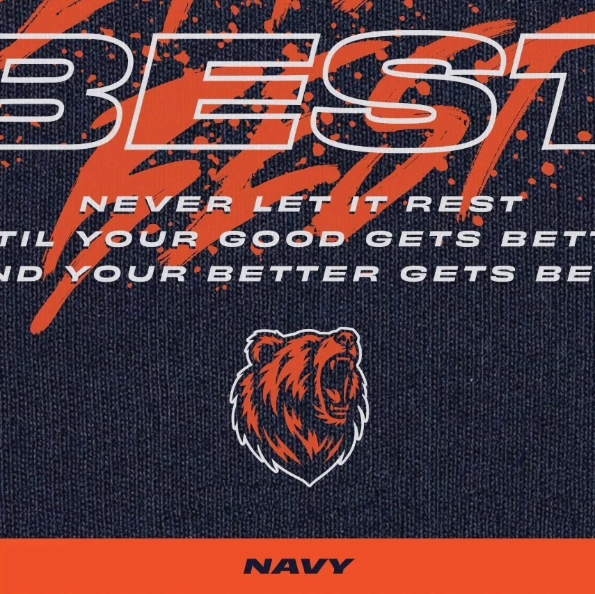Camiseta Bears Good Better Best Inspirationa Coach Quote Chicago Football S-3XL Foto 2 de 4