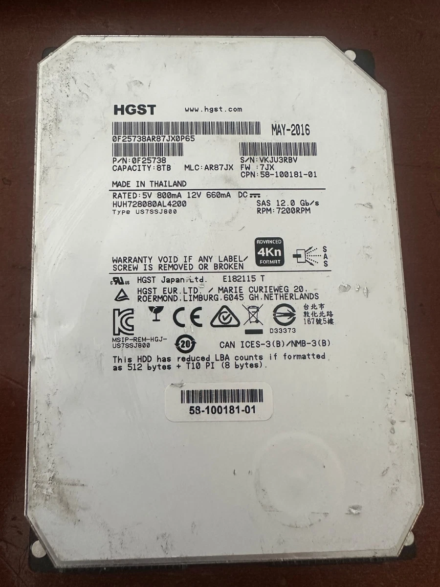 HGST 8TB Computer Internal Hard Disk Drives for sale | eBay