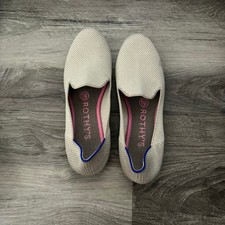 Rothy  s The Loafer in Sand Beige with Blue Trim   Size 6 guc