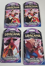 Disney Lorcana 2023 Sealed Rise Of The Floodborn Booster Pack Lot Of 4