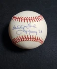SIGNED WHITEY FORD "CY YOUNG '61" BASEBALL