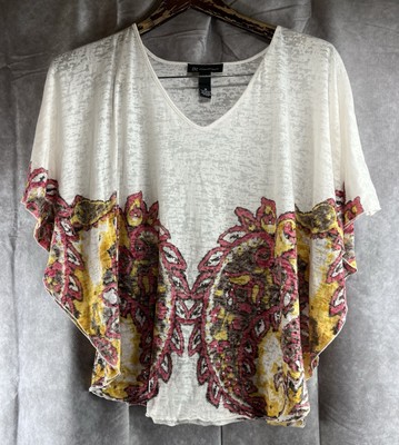 Inc International Concepts Women's Blouse Top Boho/hippie/thin/cool/Paisley ￼