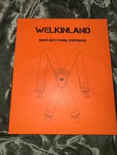 Welkinland 2 Inch Heavy-Duty Work Suspenders with Clips for Men