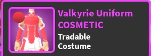 Roblox World Zero WZ - VALKYRIE UNIFORM - PASTEL HEX ITEMS