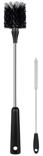 Water Bottle Brush with Straw Cleaner, 15 Inches Stainless Steel Handle Baby ...