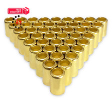 50 Pk 7326 Brass Hose Ferrules, 0.593in ID for 7326, yelloiw