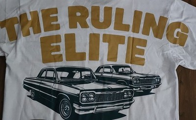 Crooks & Castles T-Shirt Men's Sz Large The Ruling Elite Los Angeles Impala Tee 