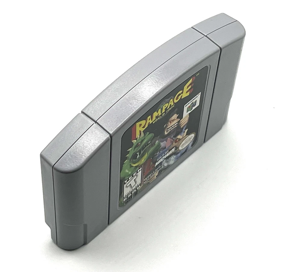 Rampage World Tour Nintendo 64 Probado Auténtico Cartucho Carrito Juego N64 Foto 2 de 4