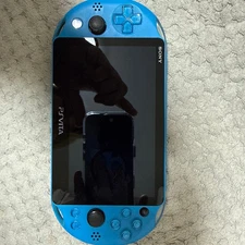 7196 PlayStation PS Vita PCH-2000 Aqua Blue Good TESTED Used