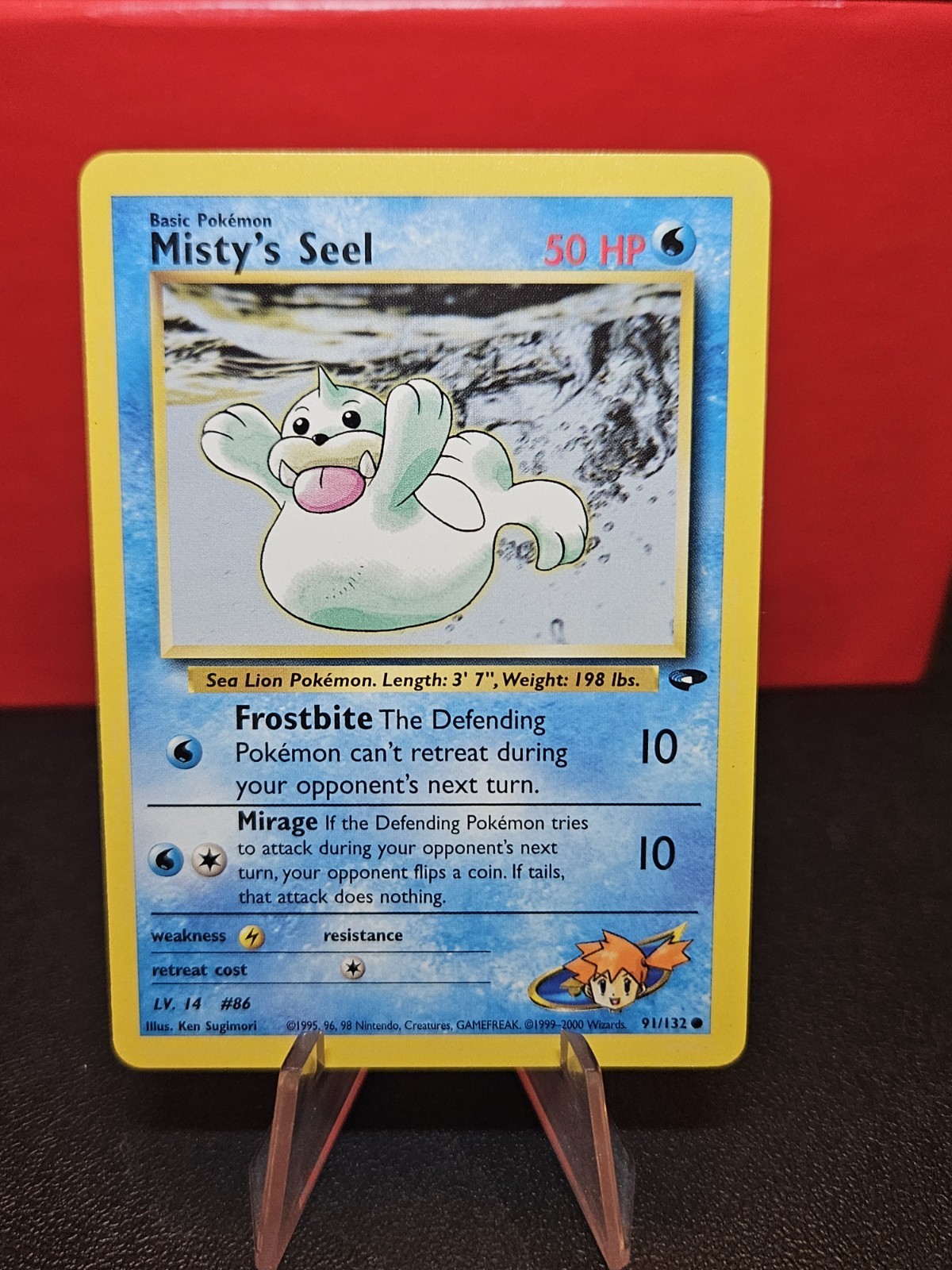 Misty's Seel - 91/132 - Common - Unlimited Edition NM, English Pokemon Gym Chall