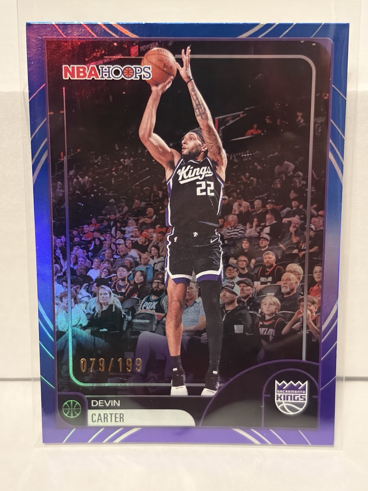 2025-26 Topps NBA Hoops Rainbow Purple Blue Foil /199 Devin Carter