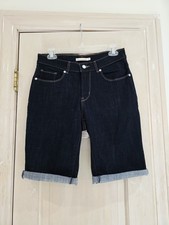 Levi Strauss Co. Classic Bermuda Denim Shorts Dark Blue Cuffed Pockets Sz 27
