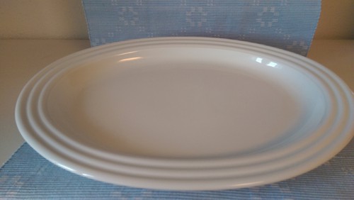 Servierplatte oval 36 cm Rosenthal Geschirr Serie Cupola weiß, unbenutzt