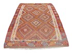 Handwoven Kilim Rug Unique Bohemian Carpet