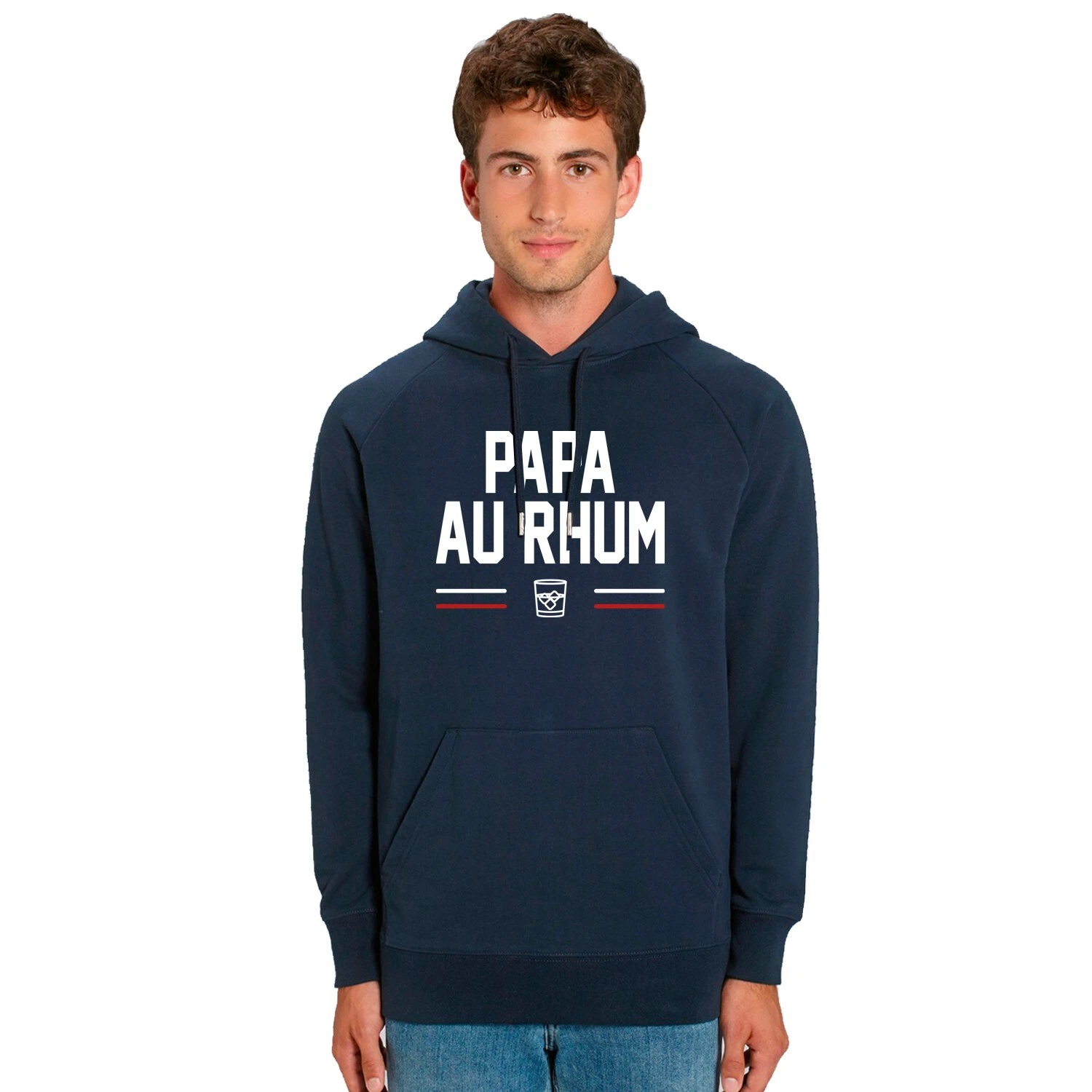 Men's Hoodie Navy Blue, PAPA AU RHUM
