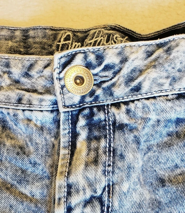 Pantalones cortos de jean para mujer Amatista lavado blanqueador talla 13 Foto 2 de 4