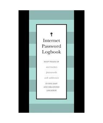 Internet Password Logbook (Black Leatherette): Keep Track of Usernames, Password