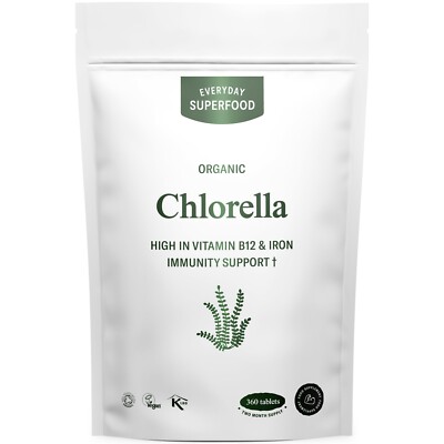 Bio Chlorella Tabletten gebrochene Zellen roh kaltgepresst zertifiziert vegan & koscher