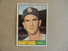 1961 Topps Baseball Card 420 Ernie Broglio