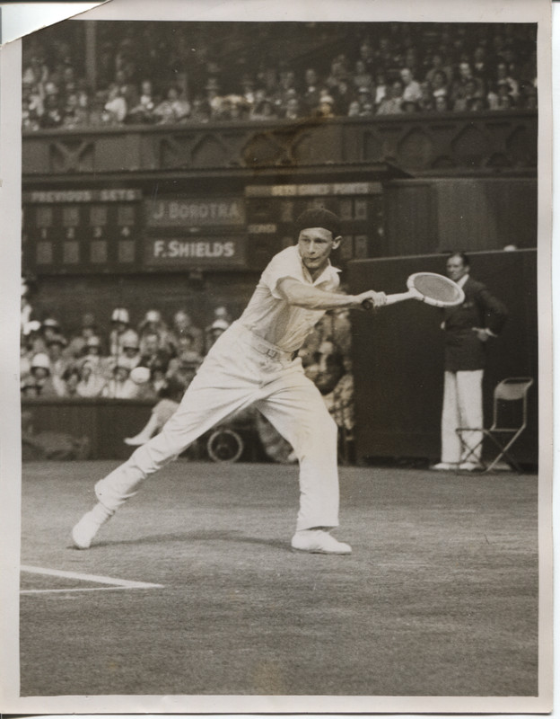 1931 Press Photo J. Borotra playing in the semi-finals the lawn championship