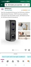 3DMakerPro Seal Lite 3D Scanner with Precision Blue Imaging System