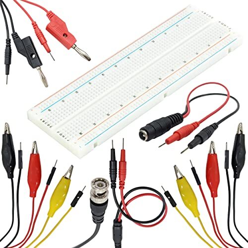 Solderless Breadboard & Cable Kit Includes 830 Tie Point Breadboard
