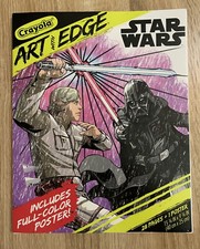 Star Wars Crayola Art with Edge Book 28 Coloring Pages Unused with Poster