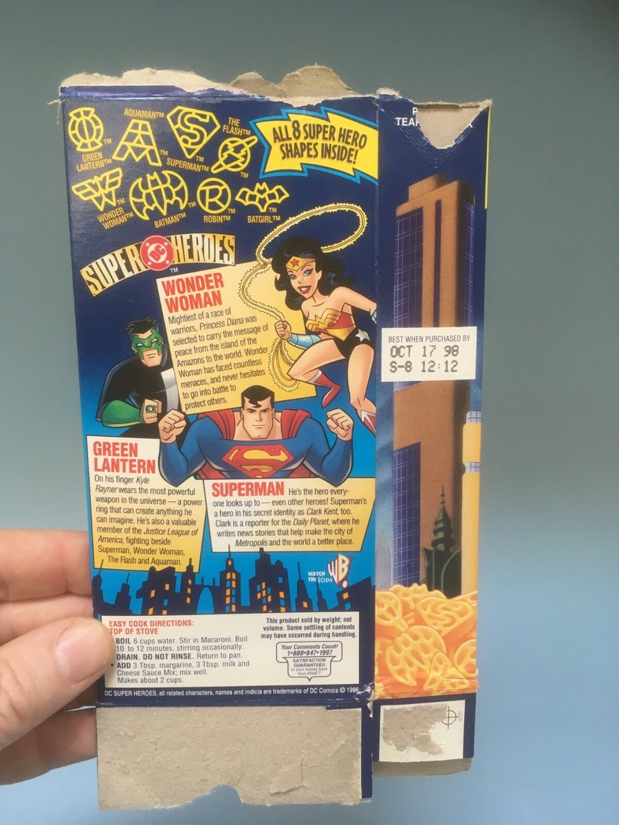 macaroni⭐︎ページ Kraft Macaroni & Cheese box DC Super Heroes 1998 | eBay