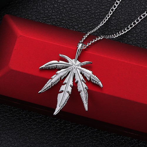 Retro Punk Titanium Steel Rock Leaf Pendant Choker Hip Hop Maple Leaf Necklace - Picture 4 of 15