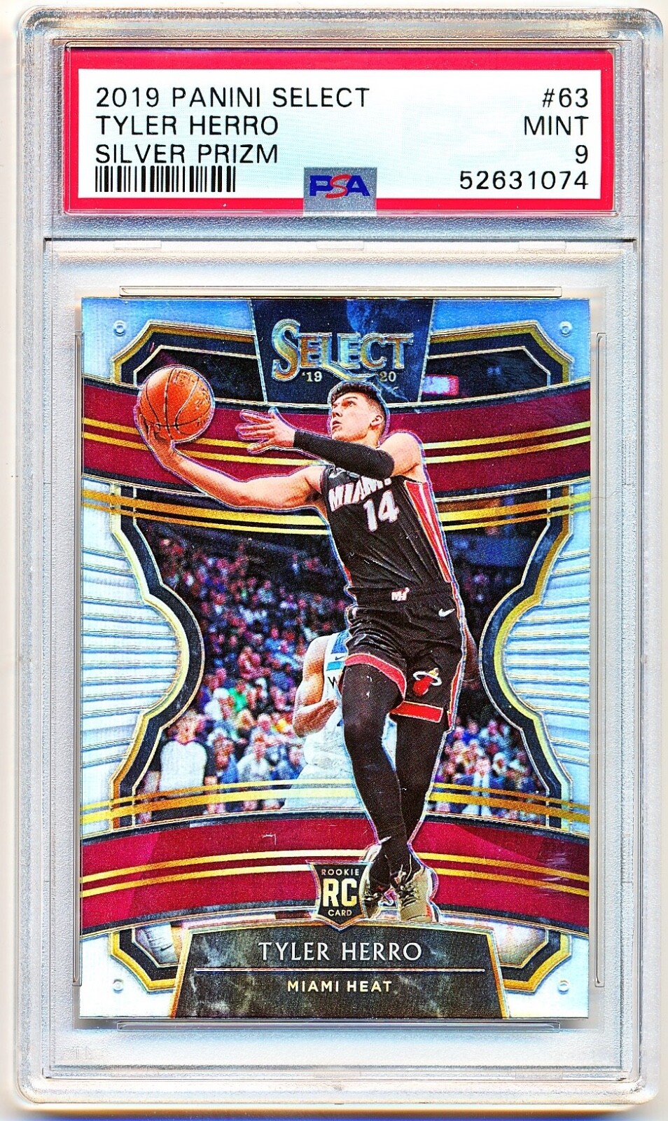 2019-20 Select Tyler Herro Prizms Silver Rc #63 PSA 9 - POP 418