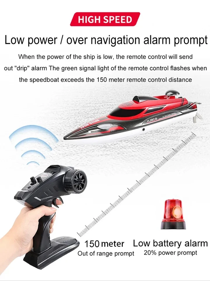 High Speed Remote Control Racing Ship Water Boat Children Model 2.4Ghz 25km/hour - Image 4 of 4
