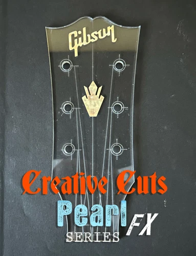 G Crown Standard Guitar Headstock Logo Vinyl Deca Restoration Aged PEARL EFFECT