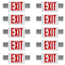 Exit Sign with Emergency Lights, Two LED Adjustable Head Emergency Exit Lights