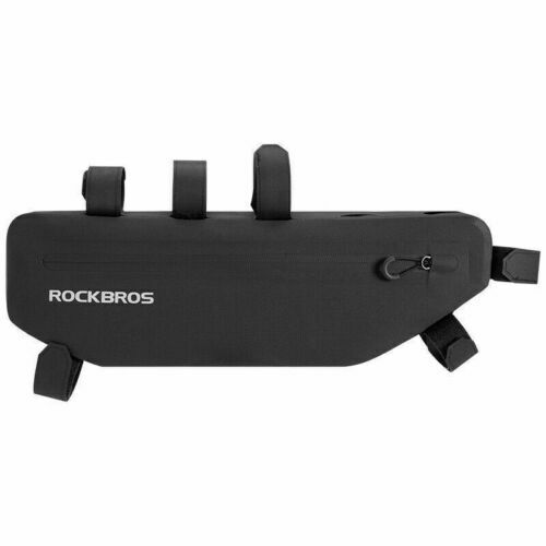 ROCKBROS 3L Bicycle Triangle Bag Waterproof Bike Frame Bag Black Large Capacity - Picture 5 of 12