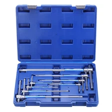 8pcs 2mm-10mm Sliding T-Handle Hex Key Wrench Set with Storage Case