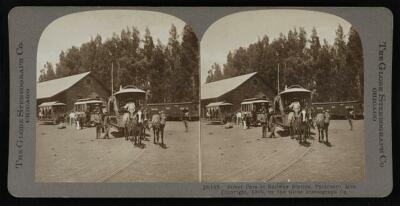 Photo:Street cars at railway station, Patzcuaro, Mexico, 1906