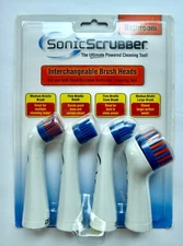 NEW Sonic Scrubber Bathroom Power Cleaner Interchangeable Brushes Free Shipping
