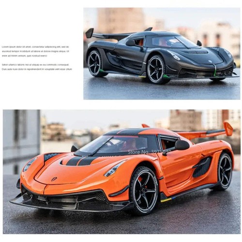 1:24 Jesko Alloy Diecast Supercar Toy - Modello auto sportiva per ragazzi Regalo - Foto 4 di 12