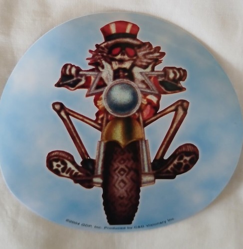 Grateful Dead Motto Sam Dead Head Biker Decal/Sticker 4" Round Licensed Dead - Picture 3 of 3