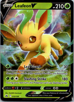 Leafeon V 013/159 Crown Zenith Ultra Rare Holo Pokemon TCG