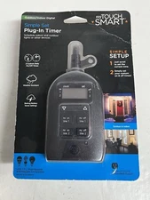 myTouchSmart Indoor/Outdoor Plug-In Digital Timer, One Grounded Outlet NEW