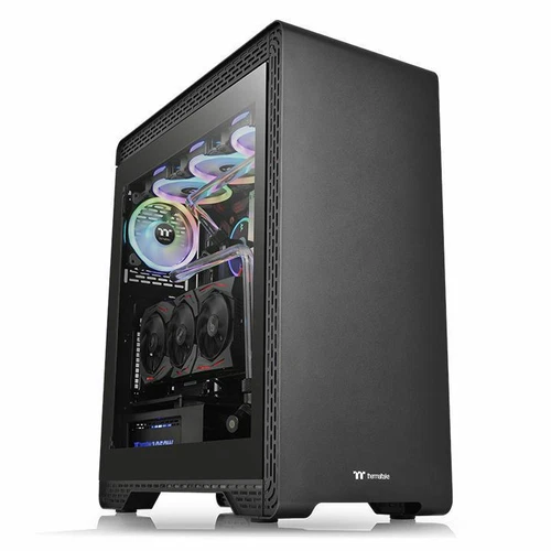 Thermaltake CA-1O3-00M1WN-00 S500 Tempered Glass Mid-Tower Chassis
