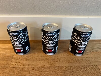 LIMITED EDITION OREO COCA COLA ZERO SUGAR SODA 3 PACK 7.5 FLOZ CANS UNOPENED