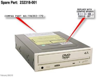 ErsaZZa 232318-001-RFB CD-ROM DVD-RAM 4.7 GB CBN ~E~