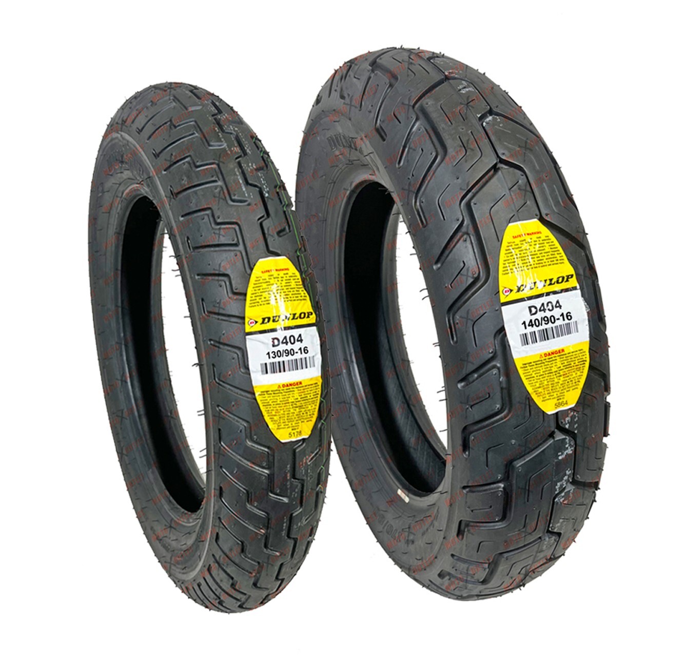 Dunlop Motorcycle Tires D404 130/90-16 Front 140/90-16 Rear Set Combo