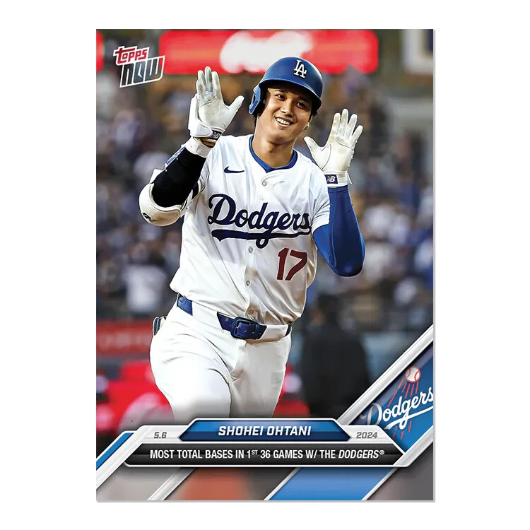 Shohei Ohtani Most Bases In 36 Games 2024 MLB TOPPS NOW Card