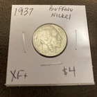 1937 Buffalo Nickel. XF+. $4