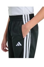 NEW adidas Fleece Jogger Sweatpants Boys L 14/16 Black 3 Stripe Embroidered Logo