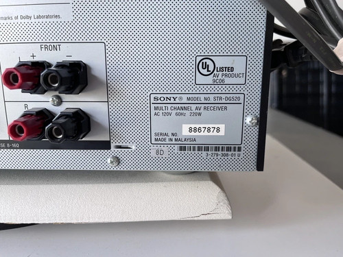 Sony STR-DG520 5.1 Channel Digital HDMI A/V Home Theater Stereo Receiver System - Picture 6 of 6
